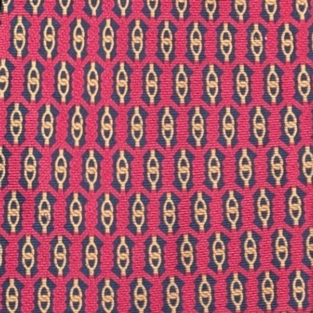 Stefano Ricci for Saks Fifth Avenue $350 Red Gold Black Geometric 100% Silk Tie